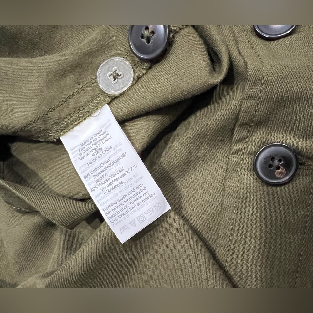 Olive Button-Down A-Line Skirt. Madewell - Picture 5 of 5